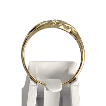 Tweedehands gouden 750 gele diamanten ring