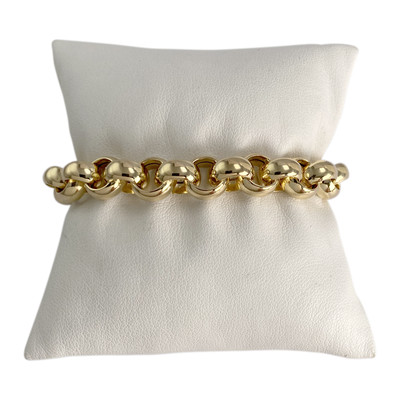 Bracelet d'occasion 2 ors 750  maille fantaisie - vue 1