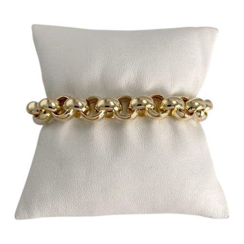 Bracelet d'occasion 2 ors 750  maille fantaisie