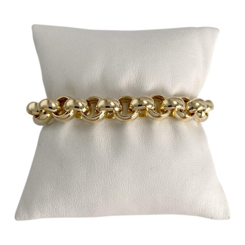 Bracelet d'occasion 2 ors 750  maille fantaisie - vue 1