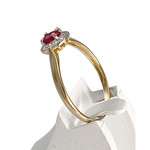 Bague d'occasion or 750 2 tons rubis - vue 2