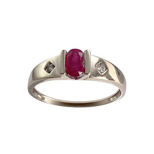 Bague d'occasion or 375 blanc rubiszirconias