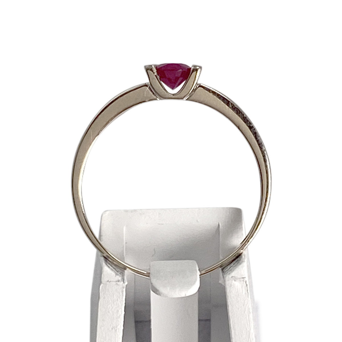 Bague d'occasion or 375 blanc rubiszirconias - vue 3
