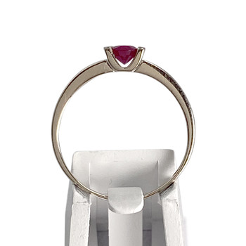 Bague d'occasion or 375 blanc rubiszirconias