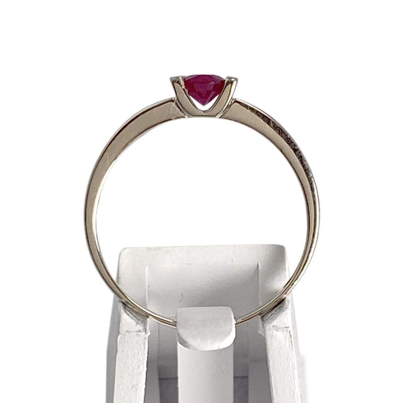 Bague d'occasion or 375 blanc rubiszirconias - vue 3