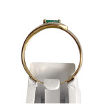 Bague d'occasion or 750 2 tons emeraude diamant - vue 3