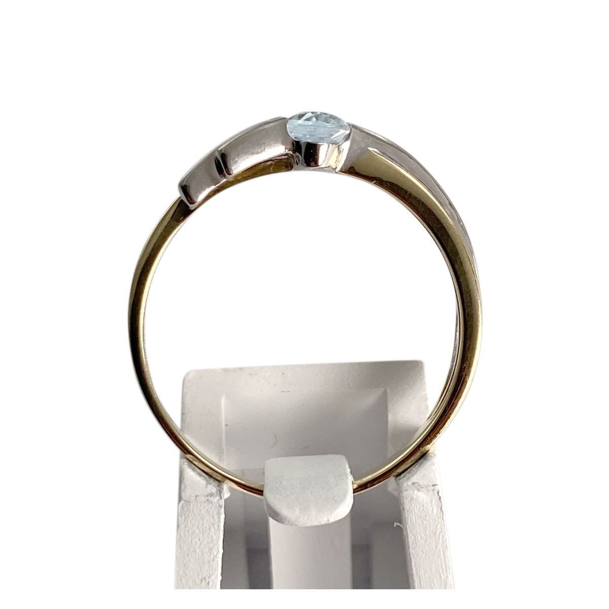Bague d'occasion or 750 jaune aigue marine - vue 3