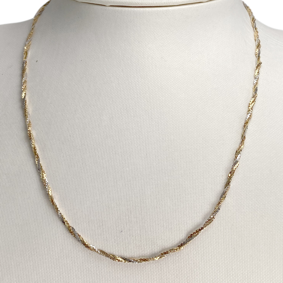 Collier d'occasion 3 ors 750  maille torsadee - vue 2