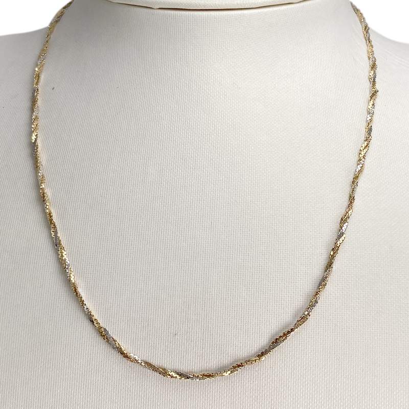 Collier d'occasion 3 ors 750  maille torsadee - vue 2