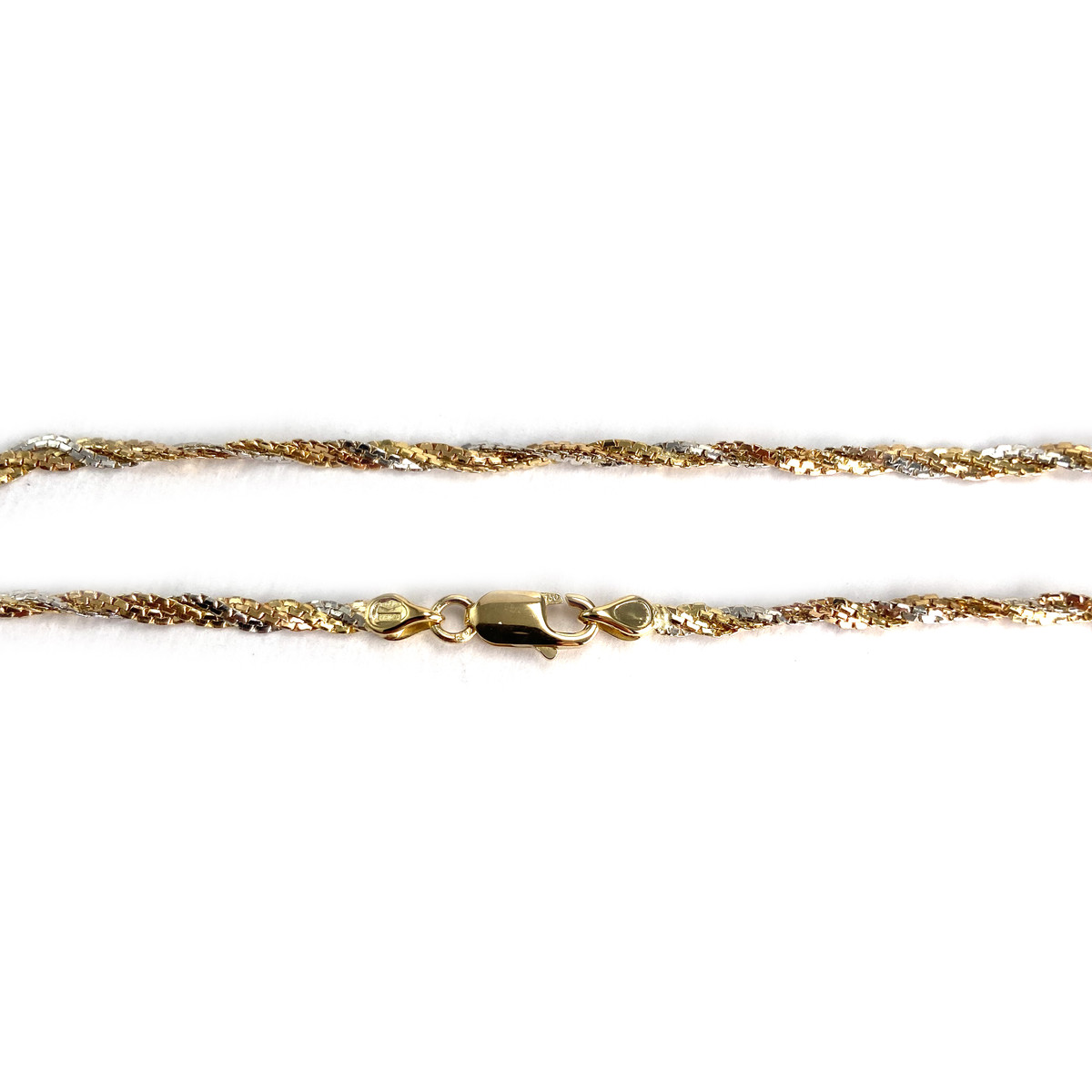 Collier d'occasion 3 ors 750  maille torsadee - vue 3