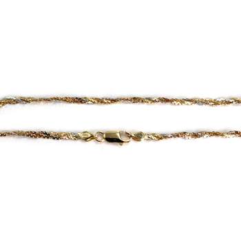 Collier d'occasion 3 ors 750, maille torsadée, 47 cm