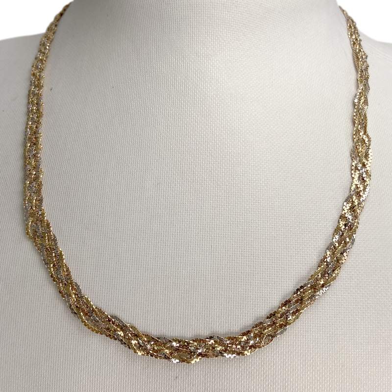 Collier d'occasion 3 ors 750  maille torsadee - vue 2