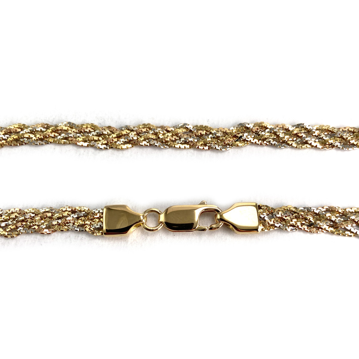 Collier d'occasion 3 ors 750  maille torsadee - vue 3