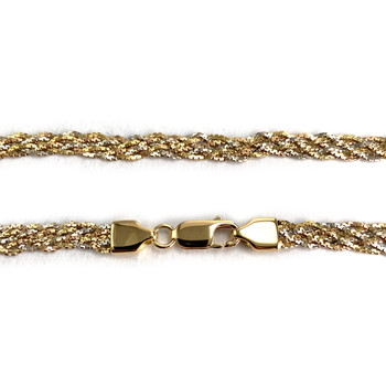 Collier d'occasion 3 ors 750  maille torsadee