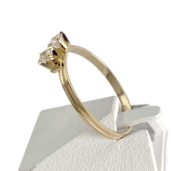 Bague d'occasion or 750 jaune zirconias