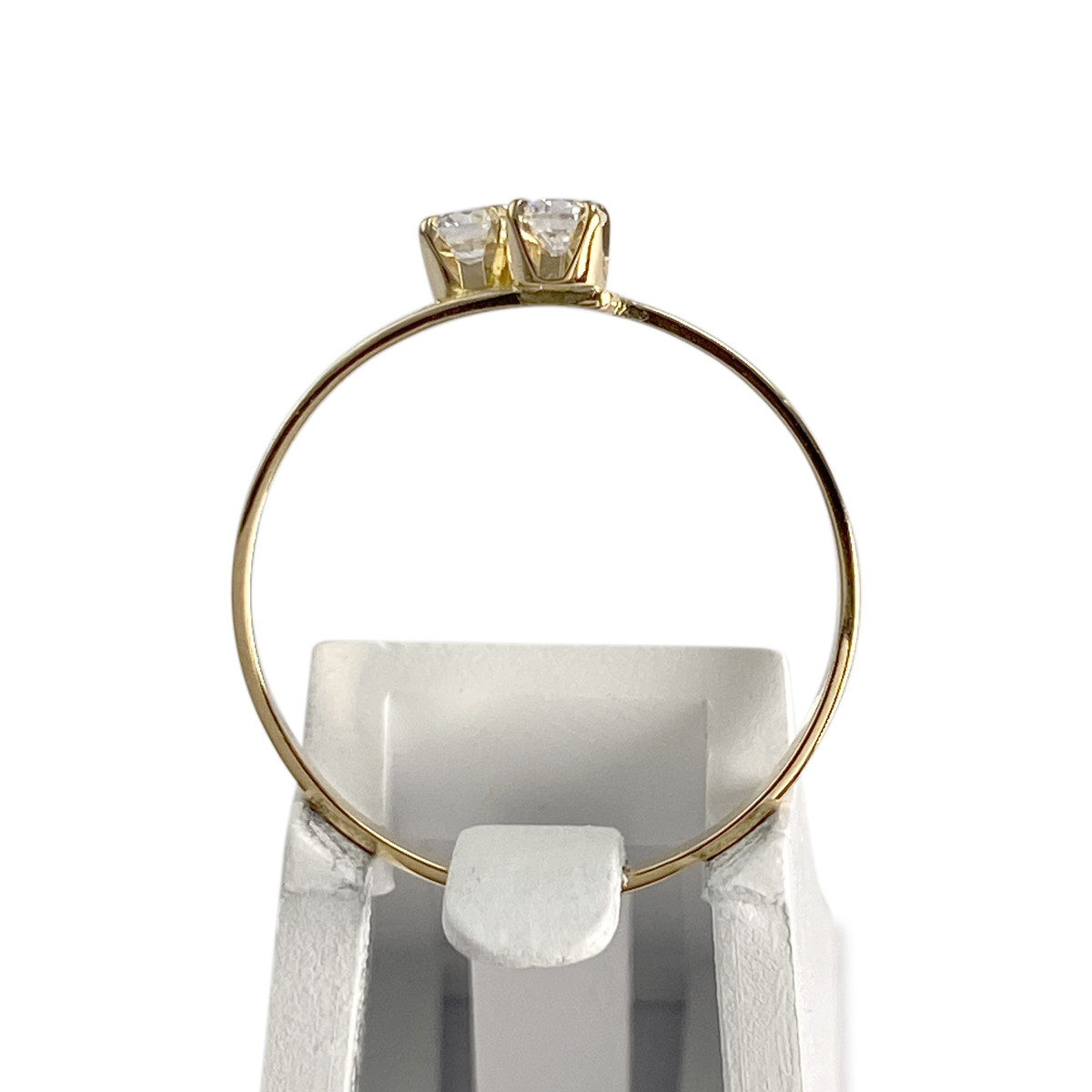 Bague d'occasion or 750 jaune zirconias - vue 3
