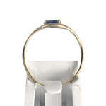 Bague d'occasion  or 750 2 tons diamants saphir - vue 3