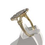 Bague d'occasion 2 ors 750 marquise diamants - vue 1