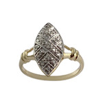 Bague d'occasion 2 ors 750 marquise diamants - vue 2