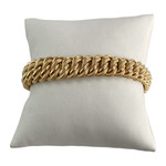 Bracelet d'occasion or 750 jaune maille américaine - vue 1