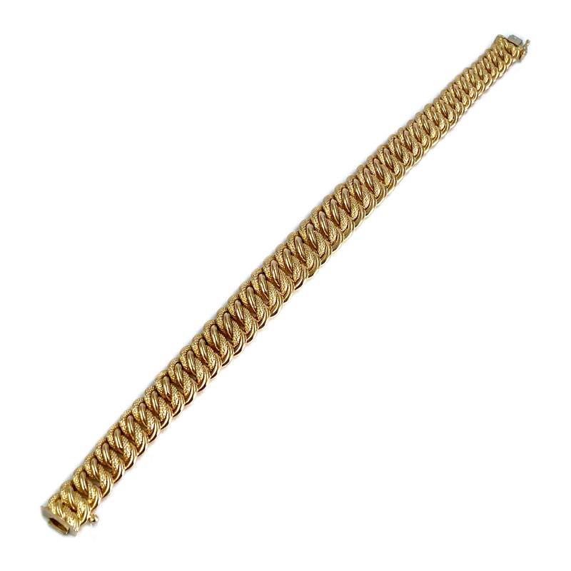 Second hand bracelet gold 750 yellow American mesh - view 2