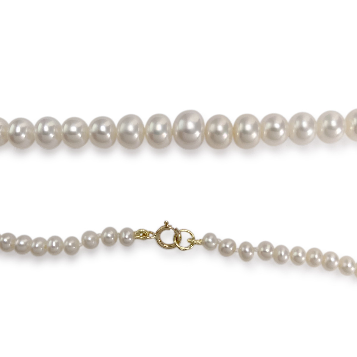 Collier d'occasion or 750 jaune perle de culture de chine - vue 3
