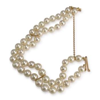 Bracelet d'occasion or 750 jaune perles de culture