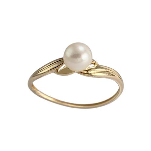 Bague d'occasion or 750 jaune perle de culture