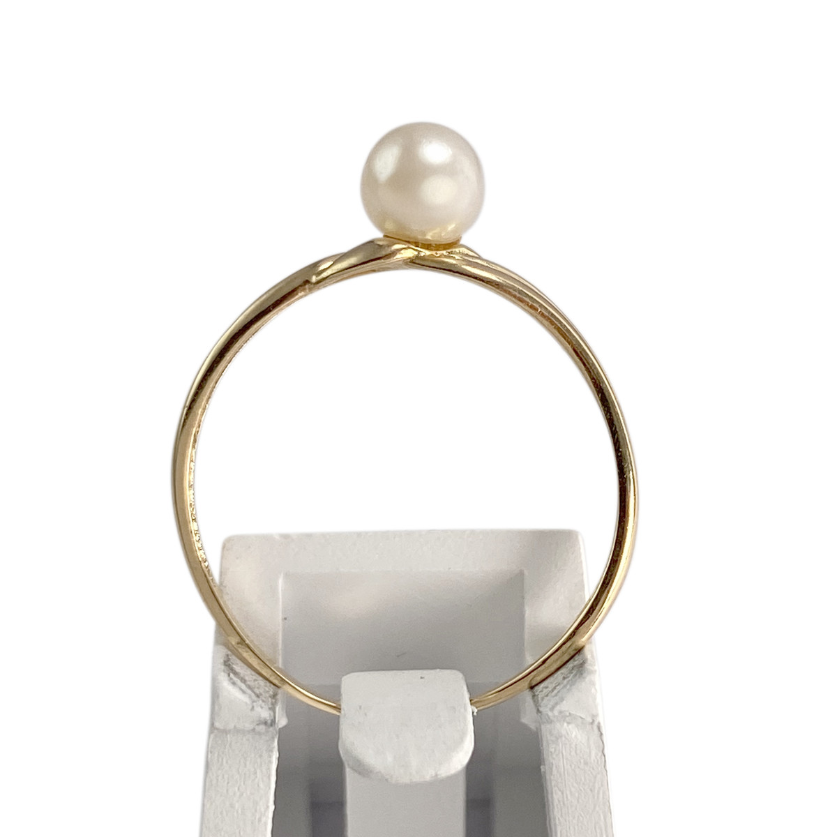 Bague d'occasion or 750 jaune perle de culture - vue 3