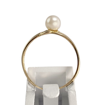Bague d'occasion or 750 jaune perle de culture