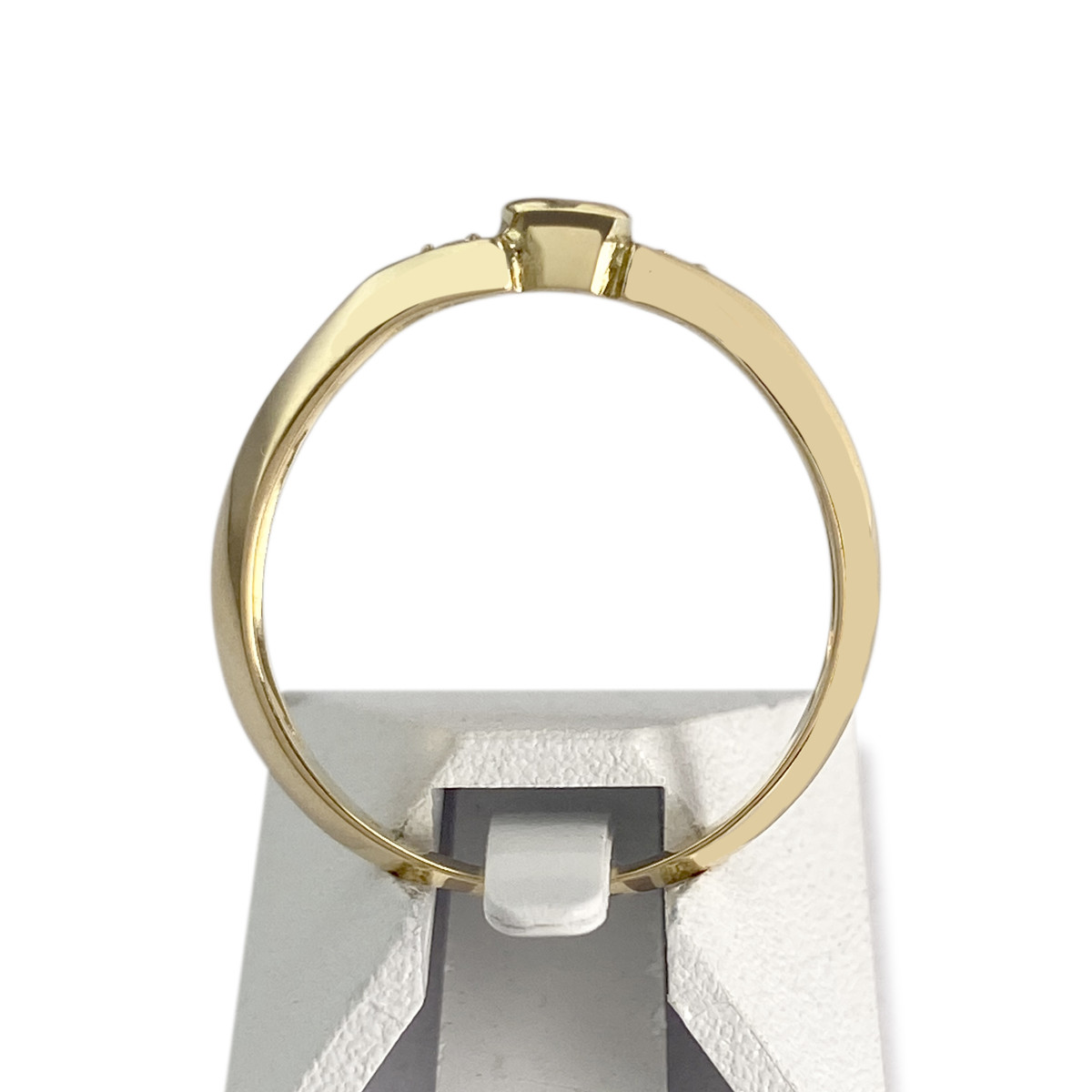 Bague d'occasion or 750 jaune diamants émeraude - vue 3