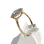 Bague d'occasion or 375 jaunezirconias topaze bleue - vue 2