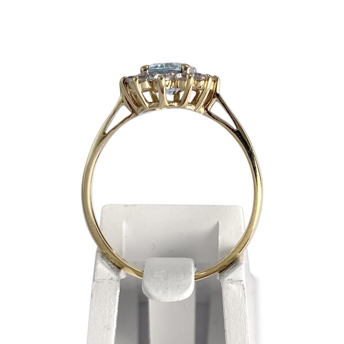 Bague d'occasion or 375 jaunezirconias topaze bleue - vue 3