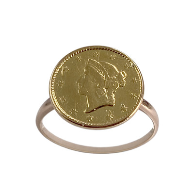 Bague d'occasion or 750 jaune