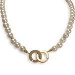 Collier d'occasion or 750 jaune perles de culture - vue 1