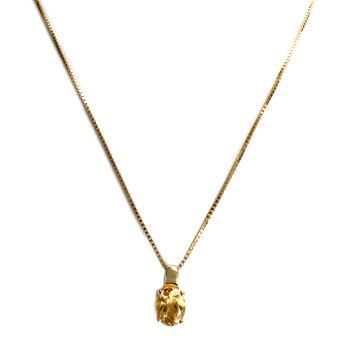 Collier d'occasion or 750 jaune diamant citrine