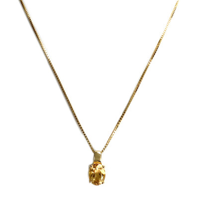 Collier d'occasion or 750 jaune diamant citrine - vue 1