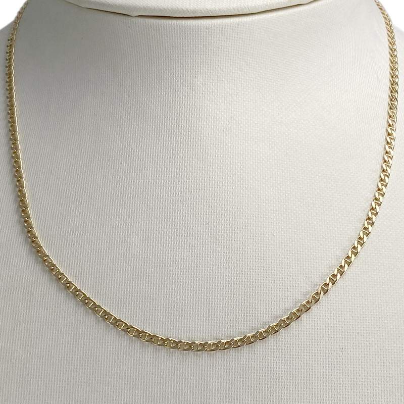 Collier d'occasion or 750 jaune maille fantaisie - vue 2