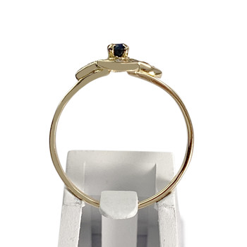 Bague d'occasion or 750 jaune saphir diamant