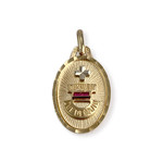 Pendentif AUGIS d'occasion or 750 2 tons rubis synthèse - vue 1