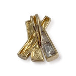 Pendentif d'occasion or 750 2 tons diamants - vue 2