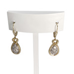 Boucles d'oreilles d'occasion  or 375 2 tons diamant diamant - vue 1