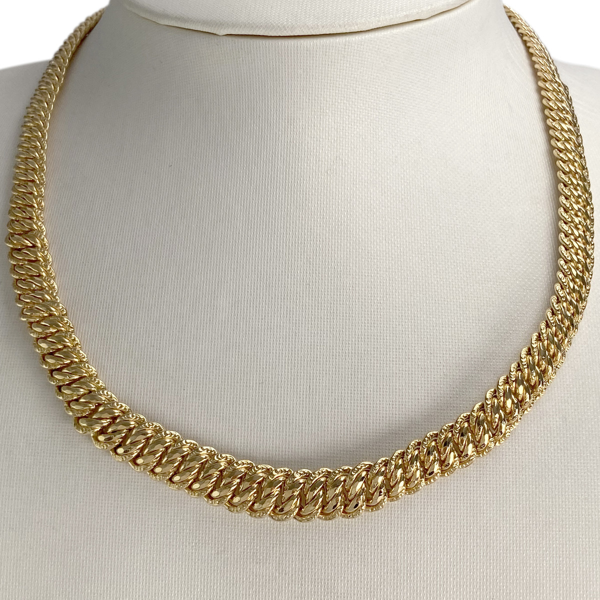 Collier d'occasion or 750 jaune maille américaine - vue 2
