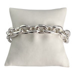 Bracelet d'occasion argent gris maille fantaisie - vue 1