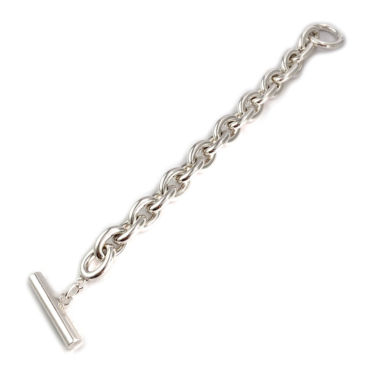 Bracelet d'occasion argent gris maille fantaisie - vue 2