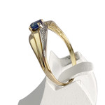 Bague d'occasion  or 750 2 tons saphir - vue 2