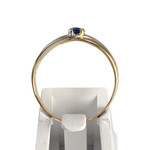Bague d'occasion  or 750 2 tons saphir - vue 3