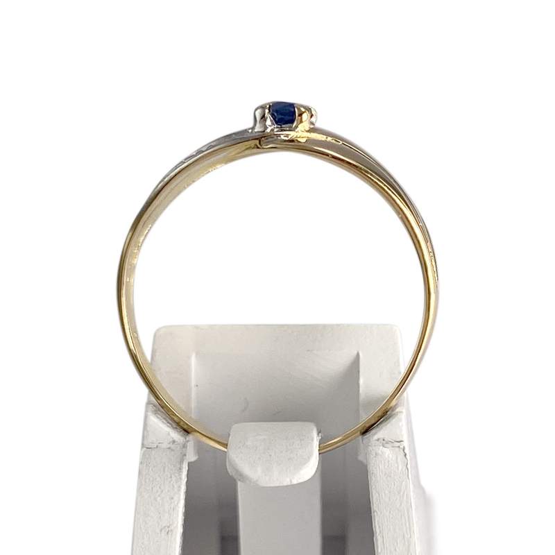 Bague d'occasion  or 750 2 tons saphir - vue 3