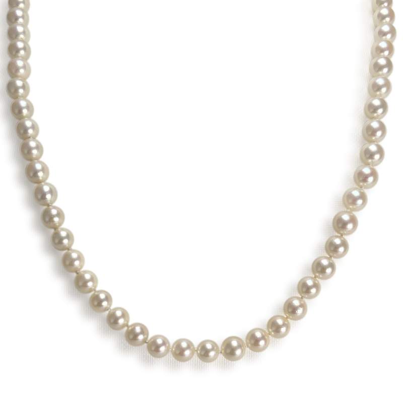 Collier d'occasion or 750 jaune perle de culture diamant - vue 1