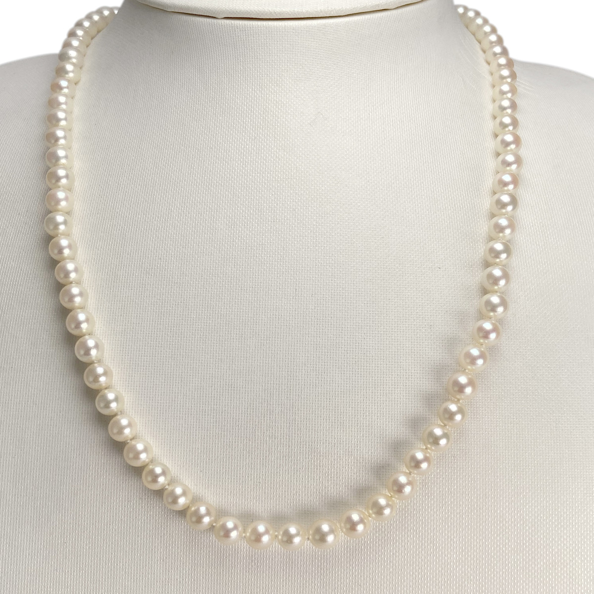 Collier d'occasion or 750 jaune perle de culture diamant - vue 2
